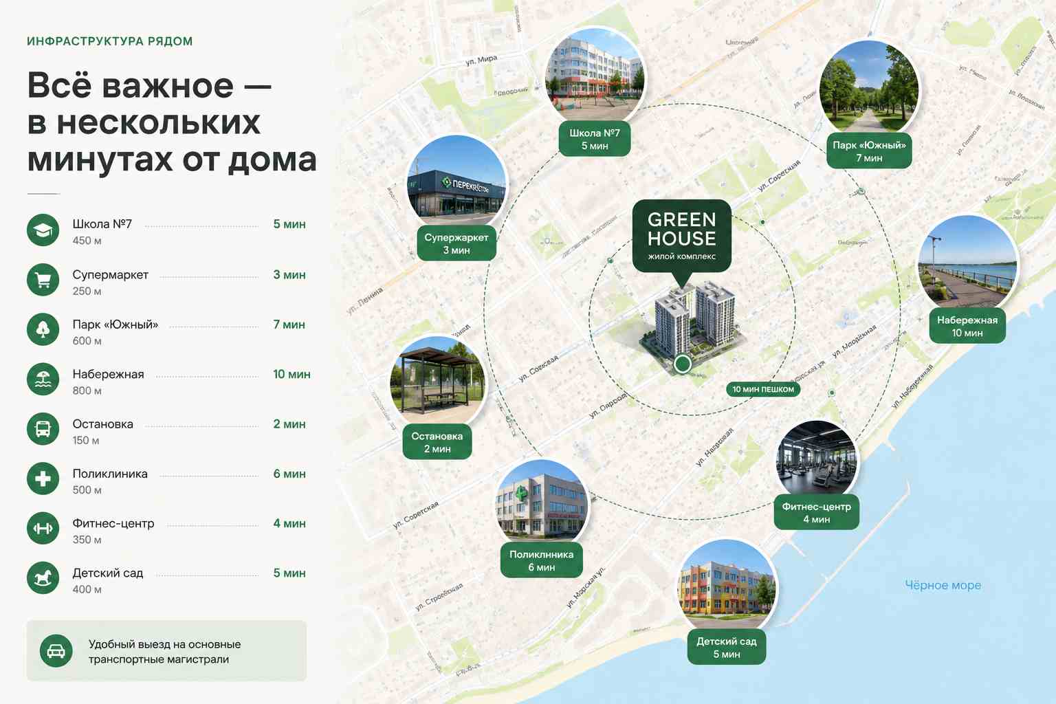 Карта расположения Green House